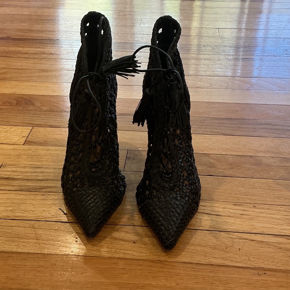 Ulla Johnson Black Lace Up Boots